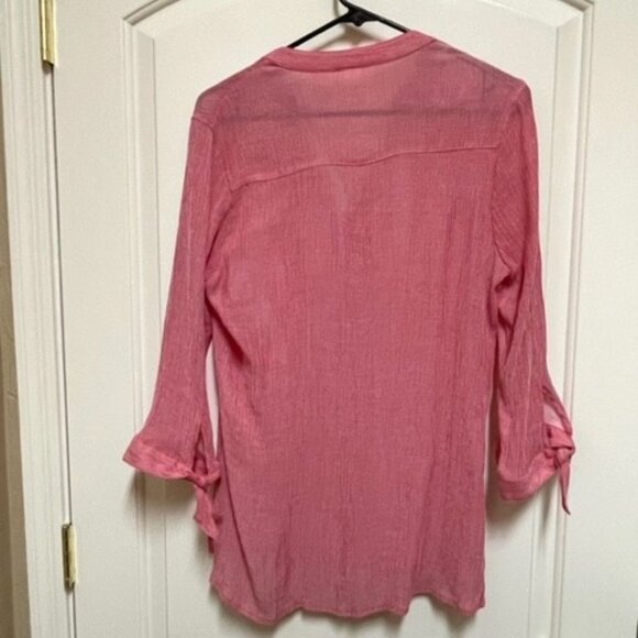 Westbound pink 3/4 length sleeve stretchy top - Picture 6 of 7
